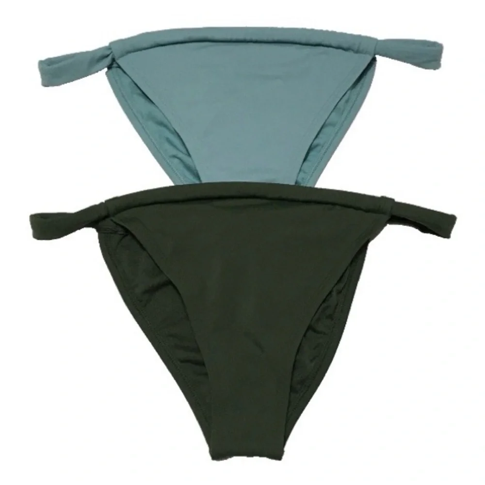 2 Shade & Shore L (10-12) 1-Dark Green 1-Green Low Rise High Leg Extra Cheeky